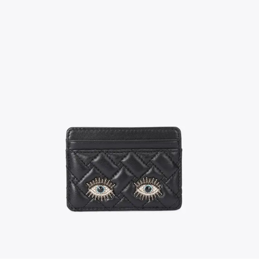 NWT Kurt Geiger Evil Eye Card Holder - Black